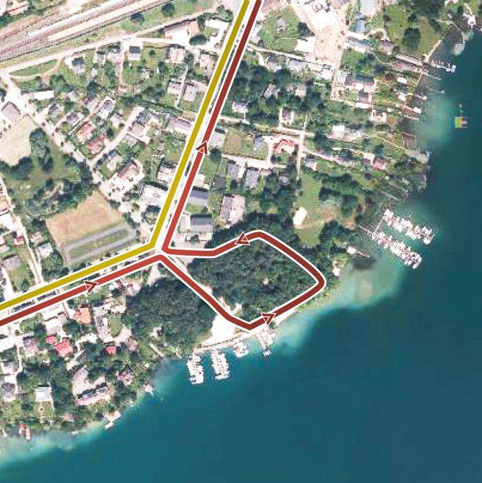 Der neue Streckenverlauf für den Kleine Zeitung Wörthersee Halbmarathon führt wieder direkt an den See und ersetzt damit die altbekannte Schleife in Krumpendorf