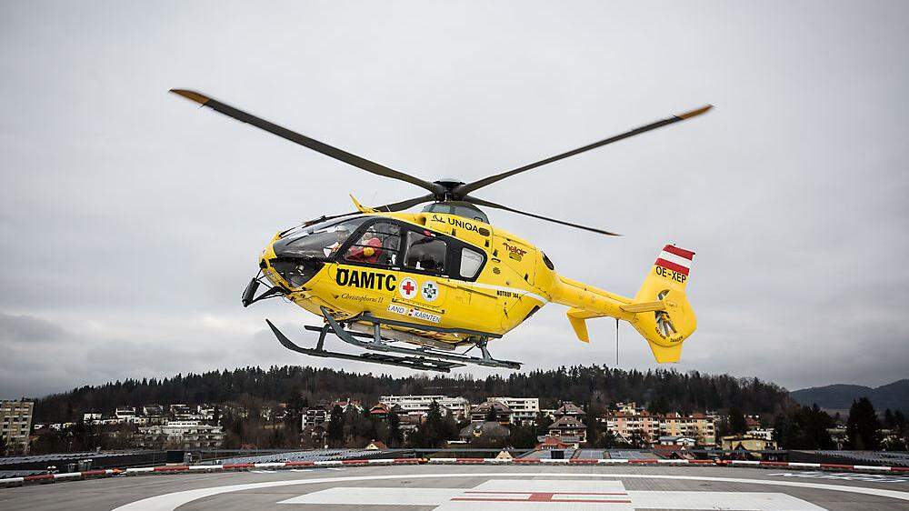 Der verletzte Schüler wurde ins Klinikum Klagenfurt geflogen