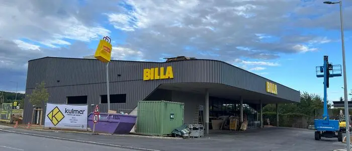 Die finalen Arbeiten für die neue Billa-Filiale in der Gleisdorfer Neugasse laufen