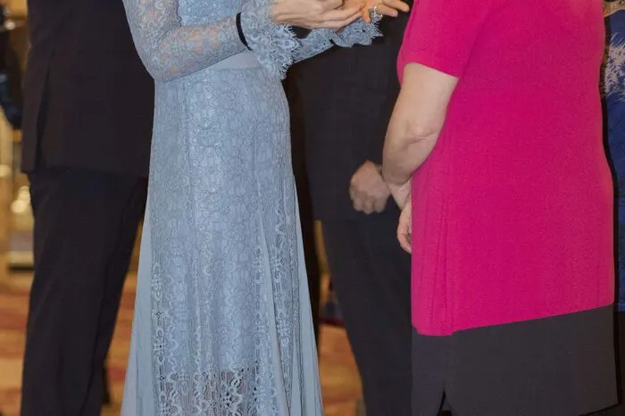 Nun trat Kate gemeinsam mit Ehemann William und Schwager Harry bei einem Termin im Buckingham Palace vor die Öffentlichkeit.