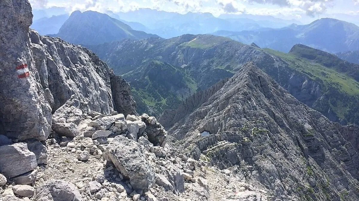 Im Gipfelbereich des Hochtors im Gesäuse