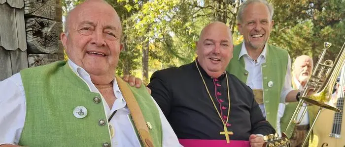 Karl Christandl, Pfarrer Franz Brei und Willi Acham