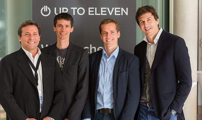 Up-to-Eleven-Investoren: René Berger, Jürgen und Martin Pansy, Toto Wolff 