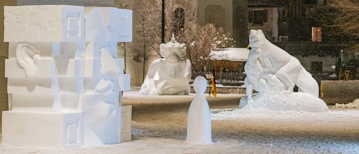 Schneeskulpturen