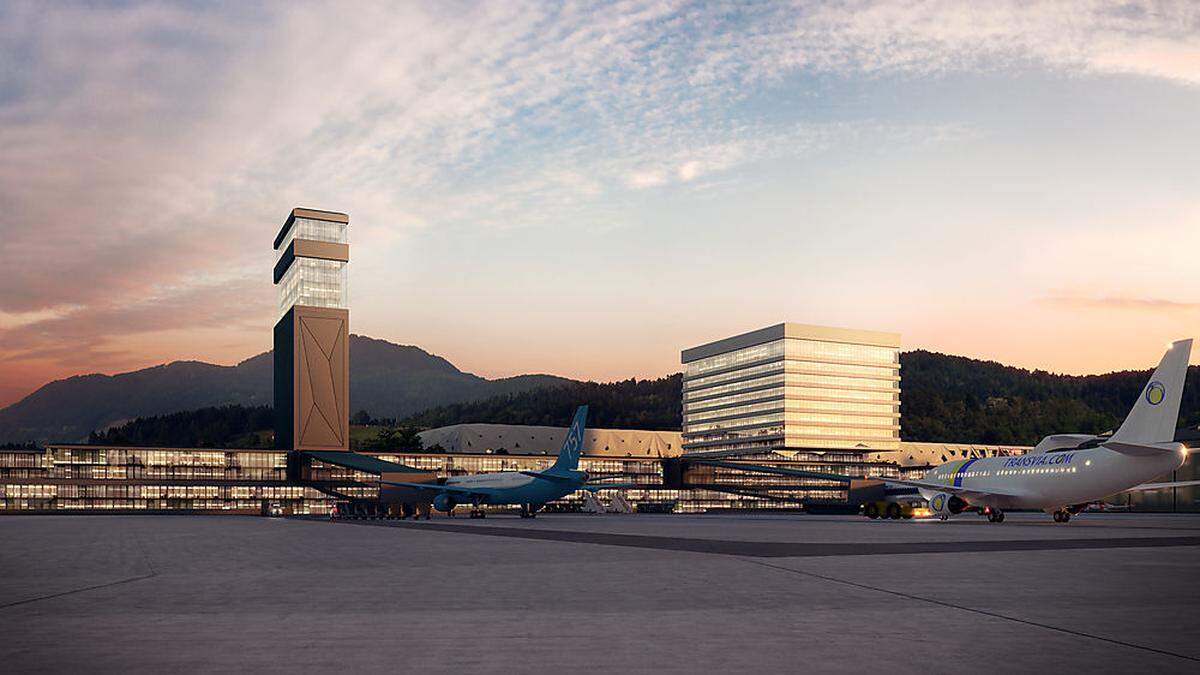 Bekommt der visualisirte neue Flughafen eigene Fluglinie?