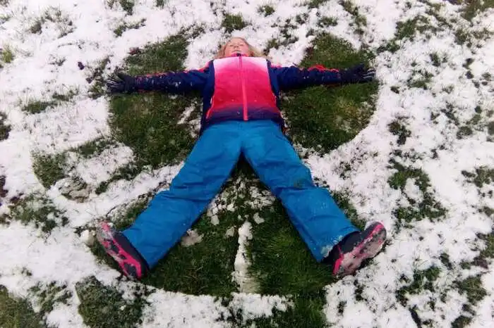 Einen Schneeengel hat Iris Liebmann aus Halbenrain fotografiert.