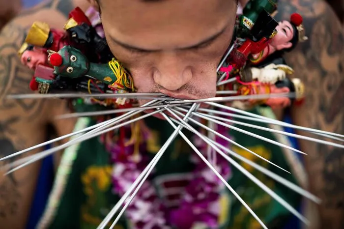 Die chinesische Gemeinde feiert im Rahmen des Festivals die Abstinenz von Fleisch.