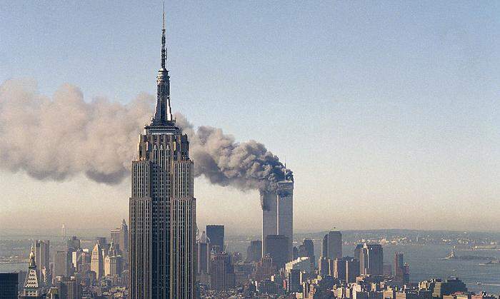 Das brennende WTC am 11. September 2001