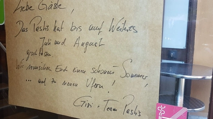 Adieu, hieß es plötzlich heuer im Juli: Das "Pastis" wurde vorübergehend zugesperrt.