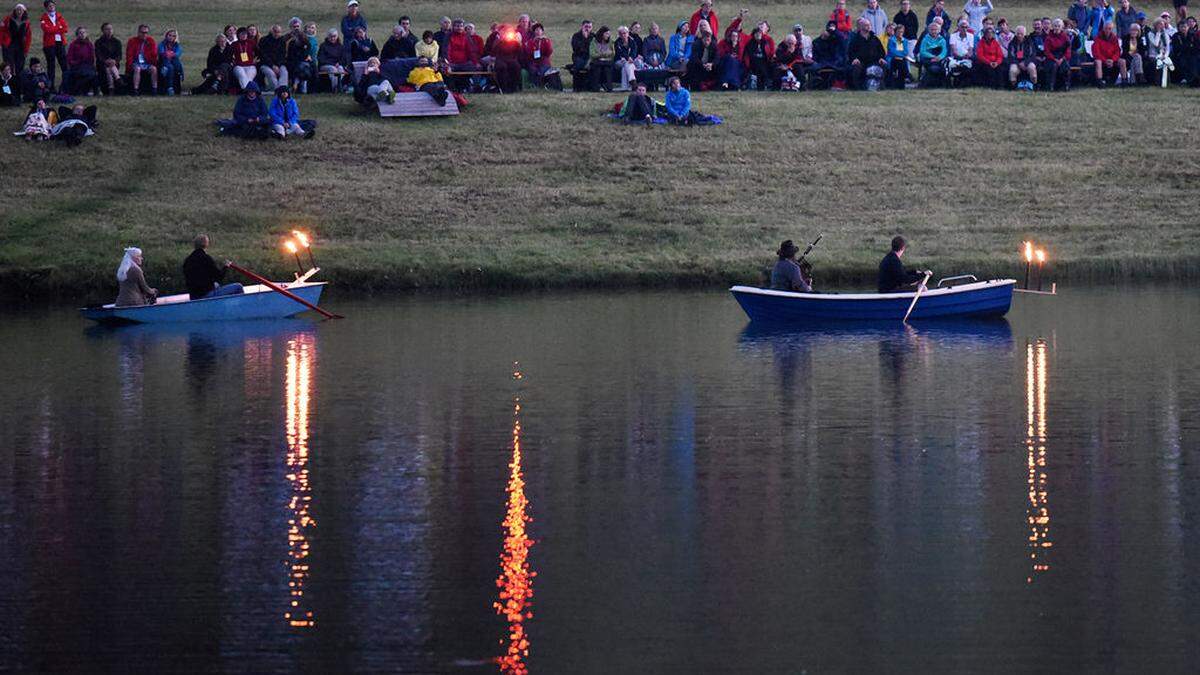 Stimmungsvoll war besonders der Abschluss mit Musik vom See