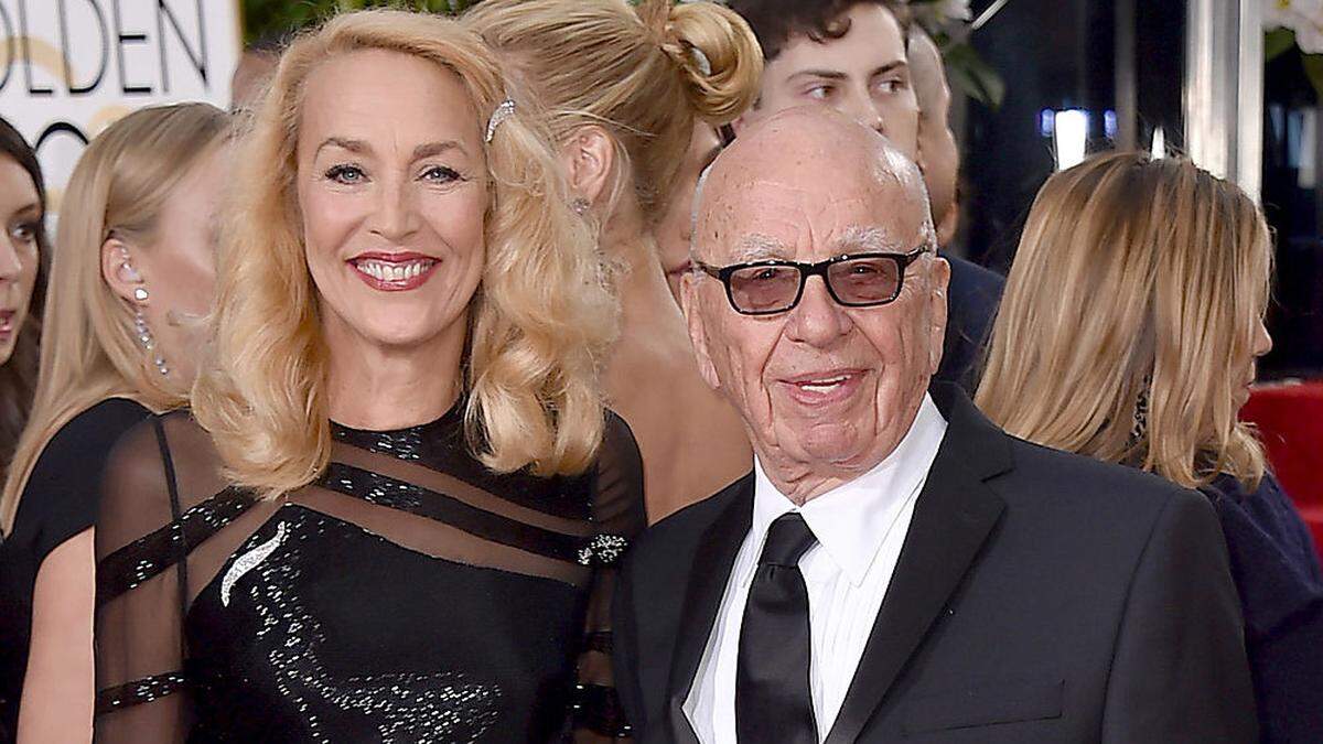 Jerry Hall & Rupert Murdoch bei der Golden-Globe-Gala: Da war die Liebeswelt noch heil