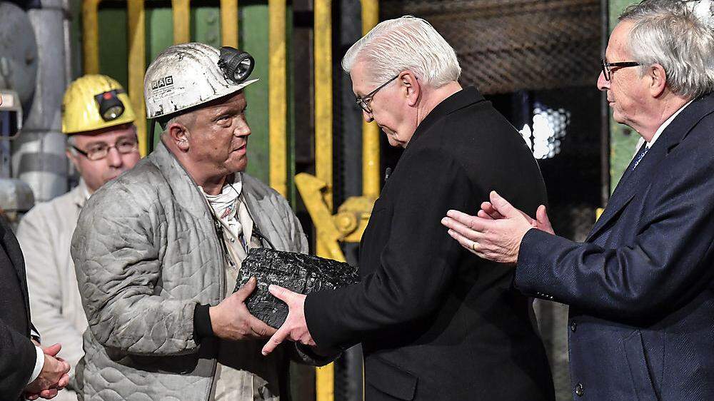 Das letzte Stück Kohle: Steinmeier und EU-Kommissionspräsident Juncker