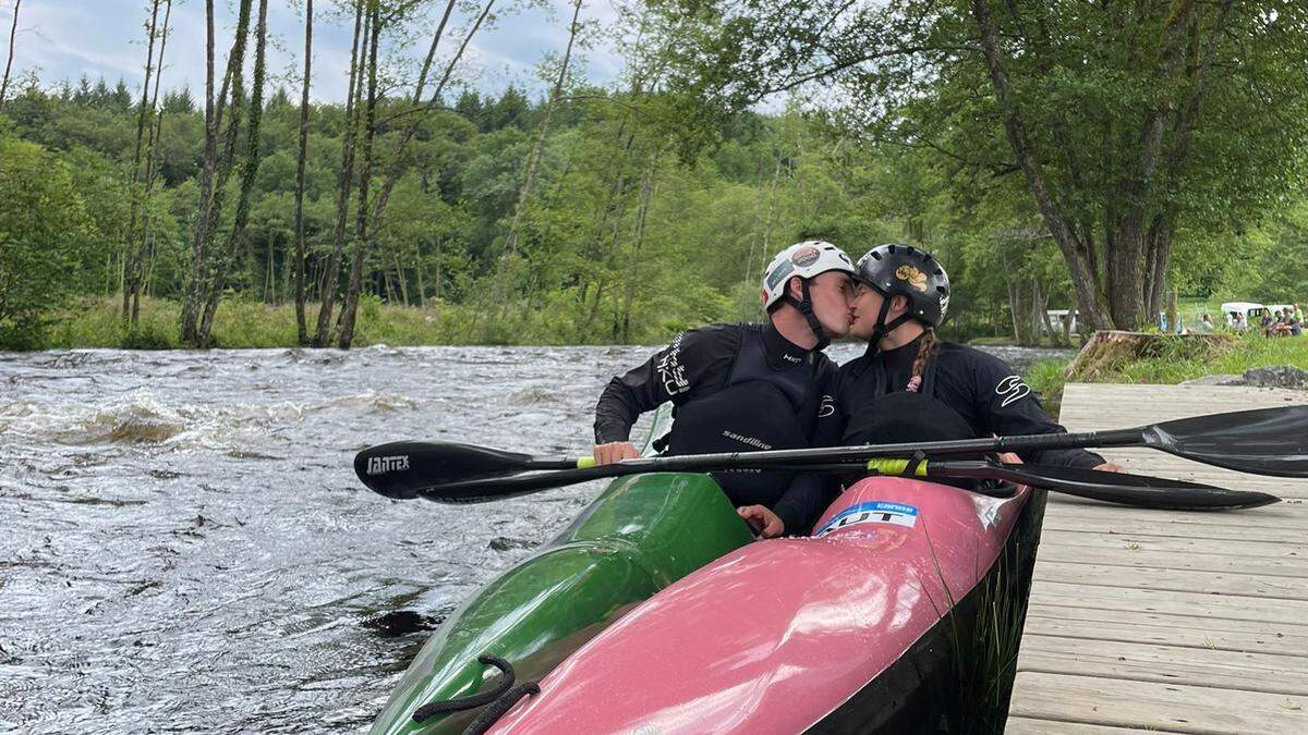 Kanutin Valentina Dreier und ihr Freund Tobias Kröner sind ein eingespieltes Team