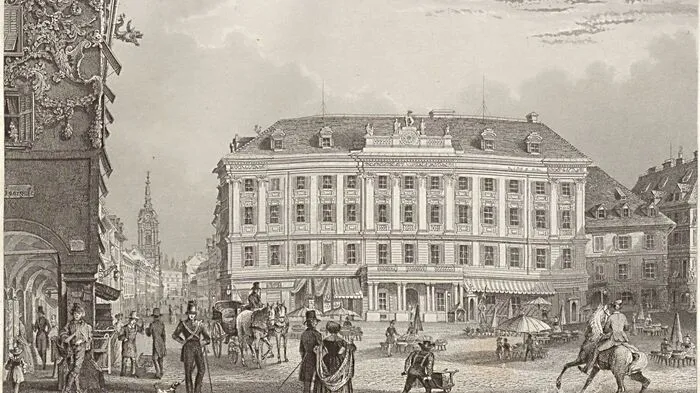 RATHAUSGustav Schreiner - GrätzEin naturhistorisch-, statistisch-, topographisches Gemälde dieser Stadt und ihrer Umgebungen; mit vielen Stahlstichen, einem Plane der Stadt und einer geognostischen Karte der Umgebungen. Schreiner gab einen Band mit Stahlstichen von Graz heraus, und auch er ließ die Bilder darin von einem berühmten Künstler seiner Zeit stechen, von Conrad Kreuzer. Seine Stiche zeigen ein eher traditionelles Abbild der Stadt. Es zeigt Graz um 1843 vor den großen Umbauten. Die Basteien, der Übergang von Burg zu Dom sind noch vorhanden. Aber da die Menschen schon reisen, wird Graz als interessante Reisedestination dargestellt.Schmankerl am Rande: Gustav Schreiner lieferte sich mit Joseph von Hammer-Purgstall eine legendäre Debatte über den richtigen Namen von Graz: Schreiner war für Grätz, Hammer-Purgstall (er war für Graz) hat gesiegt!