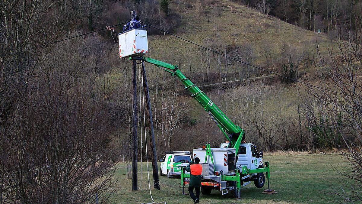 Mitarbeiter der Energie Steiermark konnten den Schaden beheben