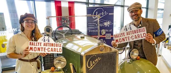 Der 100 Jahre alte Oldtimer „Made in Austria“ macht auch in Niklasdorf Station