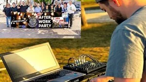 Ein DJ mit seiner Anlage 