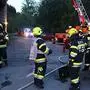 Die Feuerwehr war mit mehreren Fahrzeugen im Einsatz
