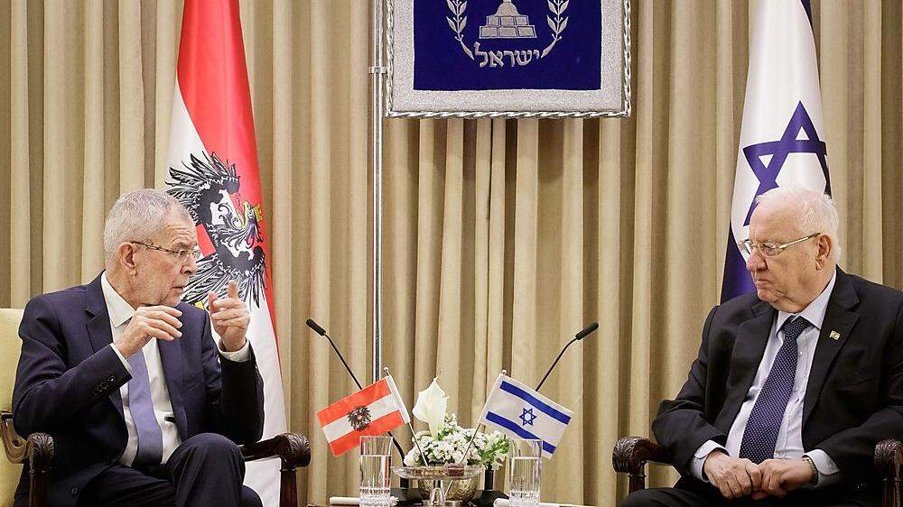 Treffen unter Präsidenten: Van der Bellen traf heute den israelischen Präsidenten Reuven Rivlin zum Arbeitsgespräch 