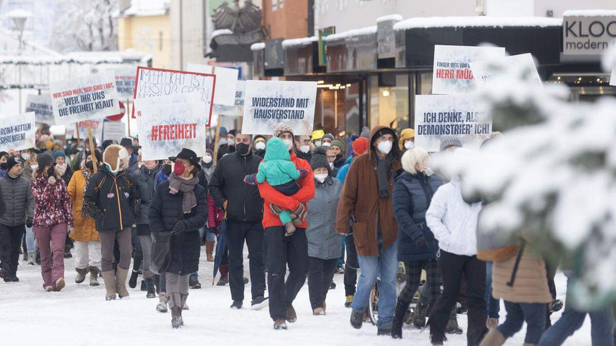 Die Demonstration führt wie bisher durch die Lienzer Innenstadt