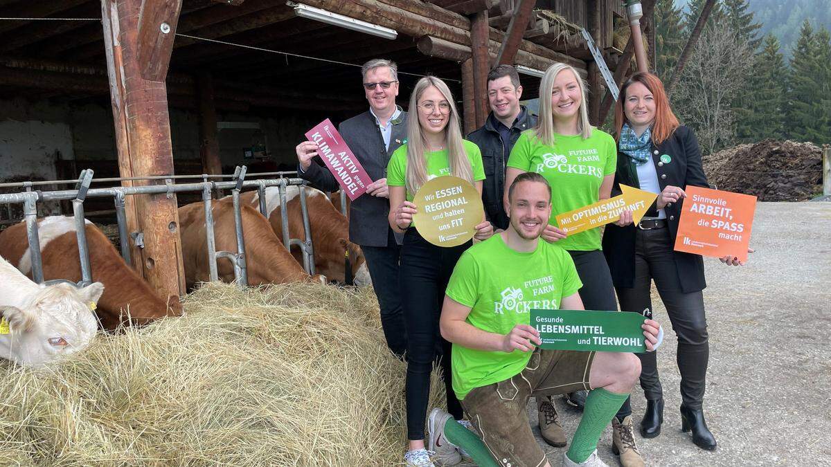 Andreas Steinegger, Anna Lanzmaier, Richard Judmaier, Anna-Maria Obergruber, Johanna Hafellner (hinten) und Markus Hafellner (vorne) 