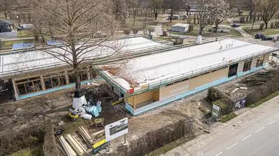 Der Bau des neuen Rezeptions- und Gastronomiebereichs am Campingplatz Klagenfurt befindet sich bereits in der Endphase