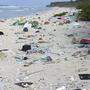 Plastikverschmutzter Strand