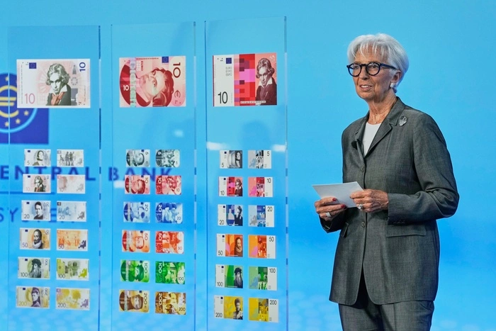 EZB-Präsidentin Christine Lagarde präsentierte in Frankfurt die Gestaltungsvorschläge für die nächste Euro-Banknotenserie