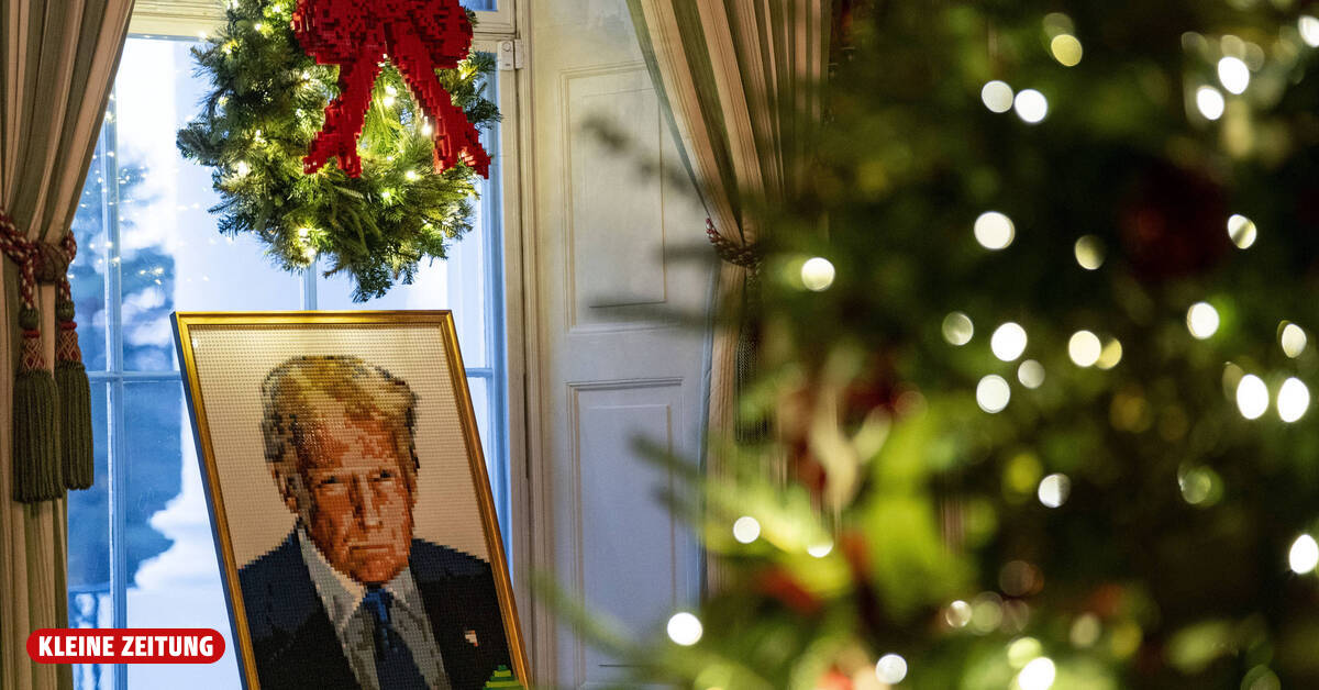 Weihnachtsdekoration: LEDs und Lego: So dekorierte First Lady Melania Trump das Weiße Haus