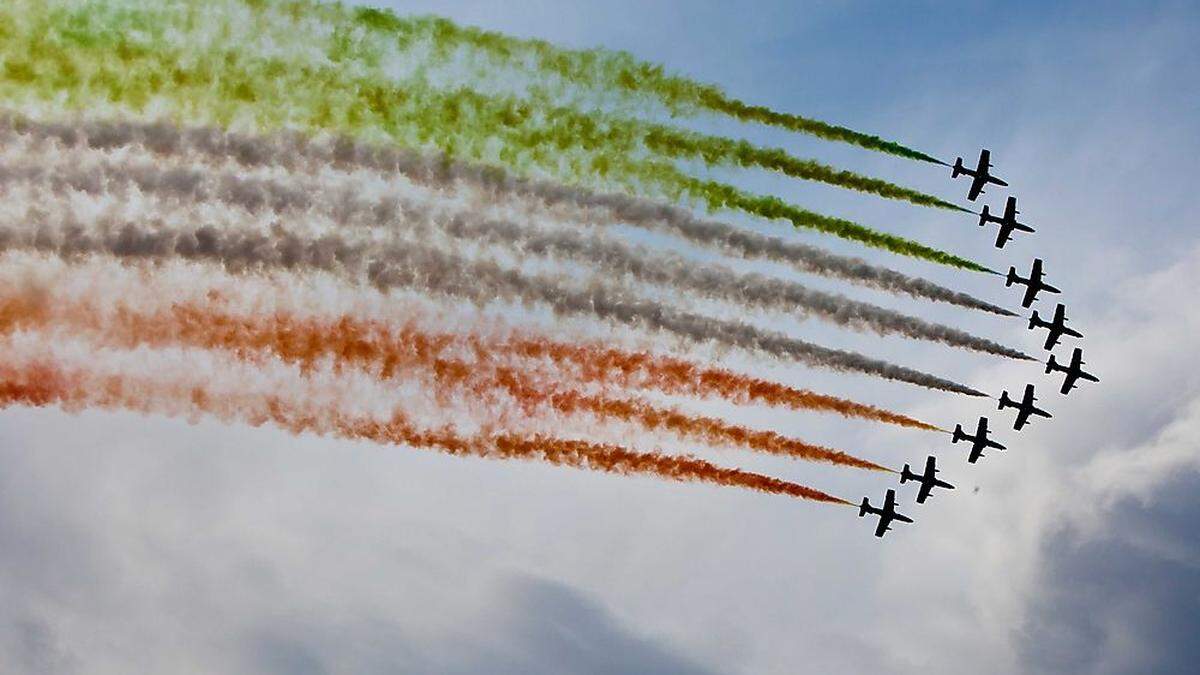 Auch die Piloten der italienischen Staffel „Frecce Tricolori“ trinken Kaffee aus dem Mürztal