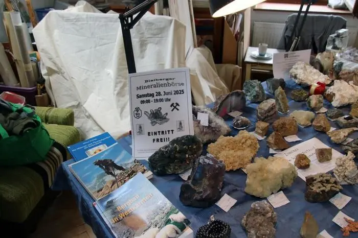 Und auch seltene Mineralien und Fossilien zu kaufen.