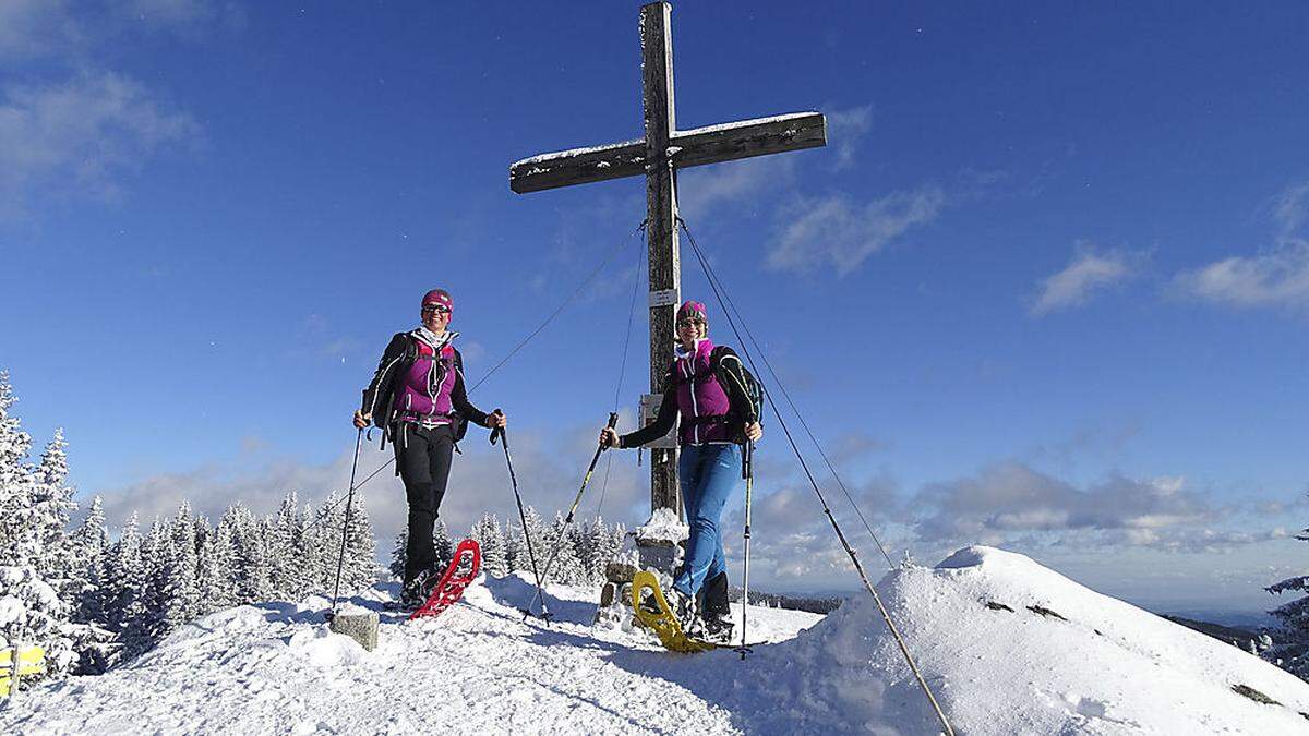 Schneevergnügen auf dem Gipfel des Steinplans 