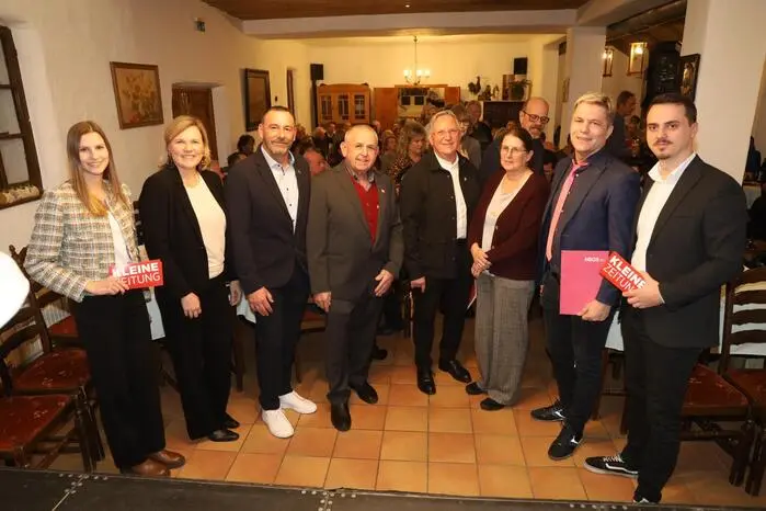 Die Spitzenkandidatinnen und -kandidaten aus Bad Radkersburg stellten sich den Fragen der Kleine Zeitung-Redakteure Julia Schuster und Jonas  Rettenegger 