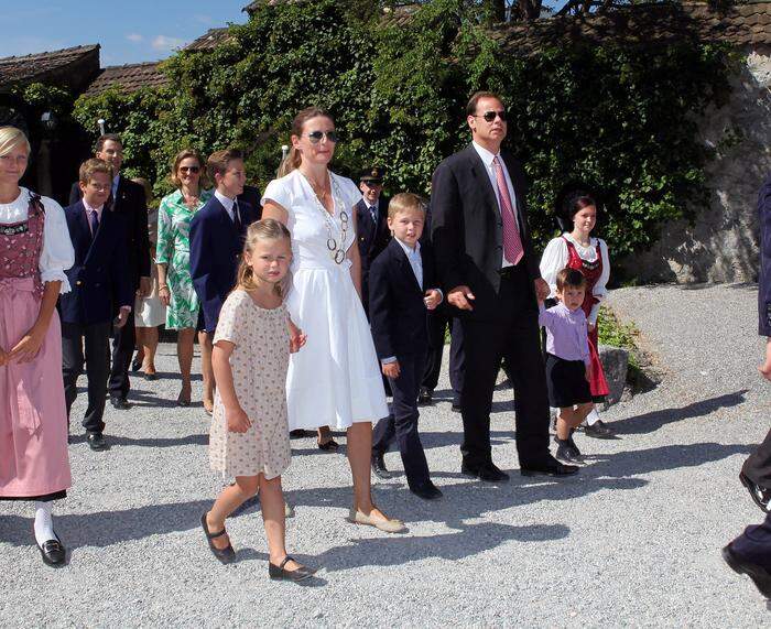 Prinz Constantin von und zu Liechtenstein, Prinzessin Marie von und zu Liechtenstein, Prinz Moritz, Prinzessin Georgina und Prinz Benedikt