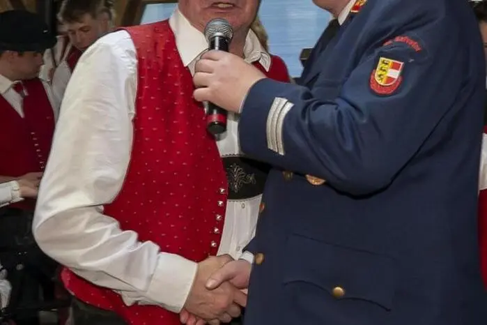 v.l. Kapellmeister Günther Pachler und Kommandant Leonhard Schnitzler;