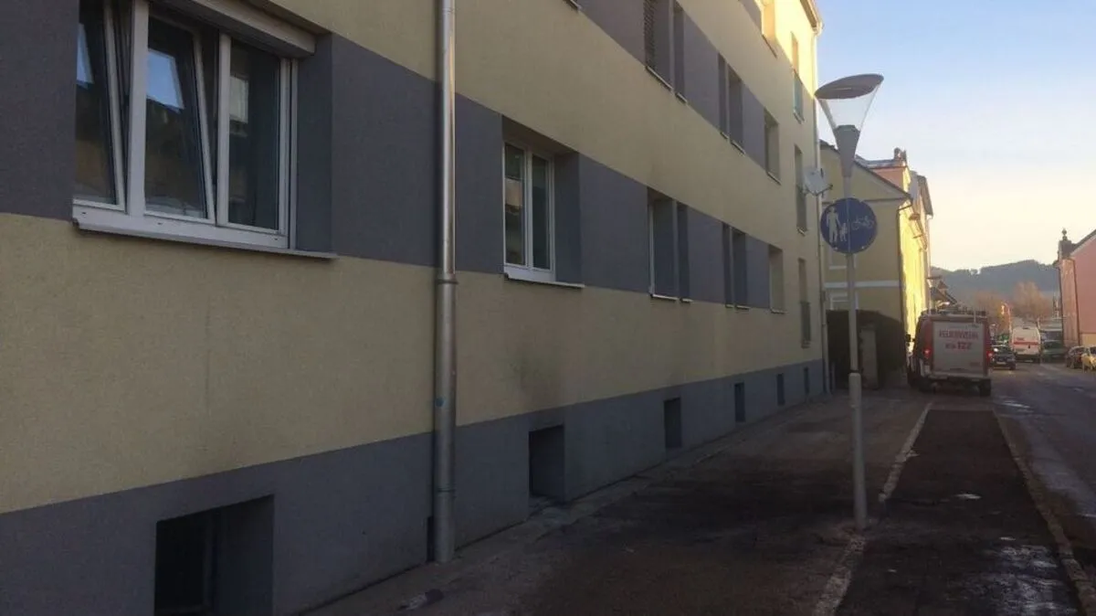 In diesem Haus in St. Veit brach ein Kellerbrand aus