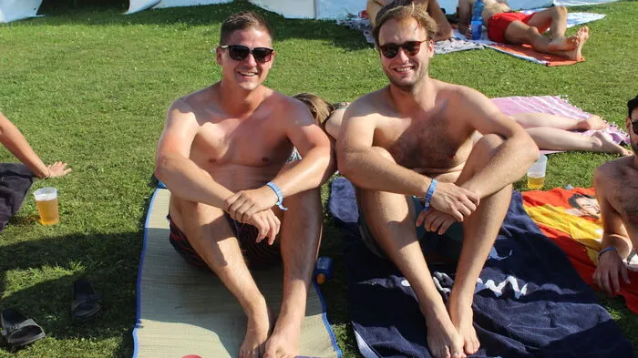 "Das hier ist mehr Urlaub als Festivalaction", sind sich Klaus Forstner und Martin Söllradl aus Graz einig.