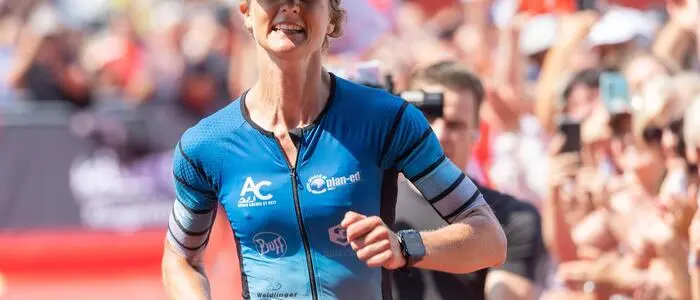 Gabriele Obmann wurde 2023 beim Ironman Austria in Klagenfurt Zweite