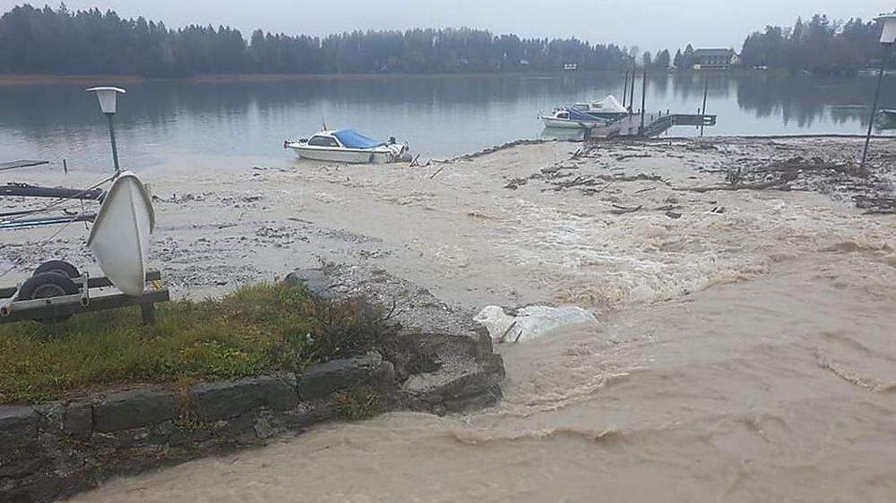 Hochwasser am Faaker See