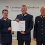 Landespolizeidirektor Gerald Ortner, Kontrollinspektor Johann Marktfelder und Oberstleutnant Harald Eppich (Bezirkspolizeikommandant von Weiz)