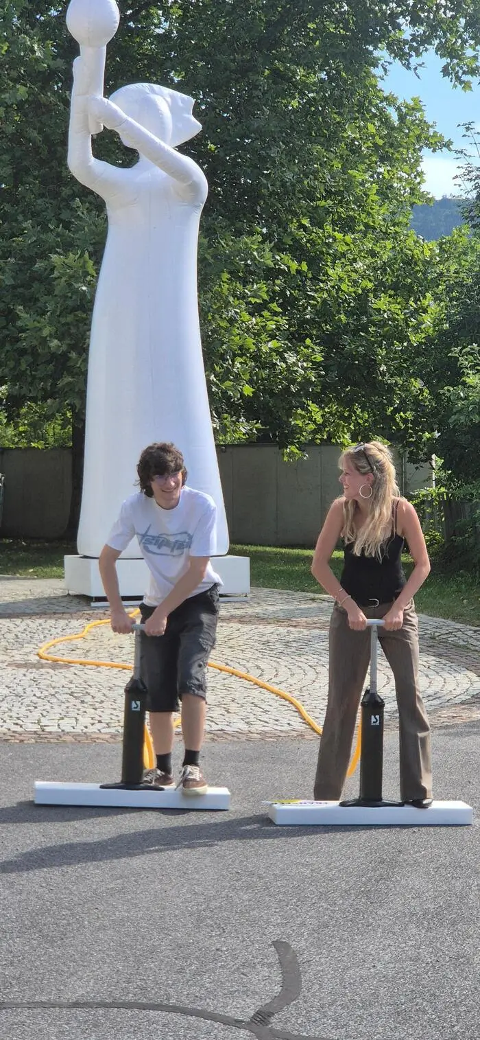 Installation mit dem Titel „Langer Atem“