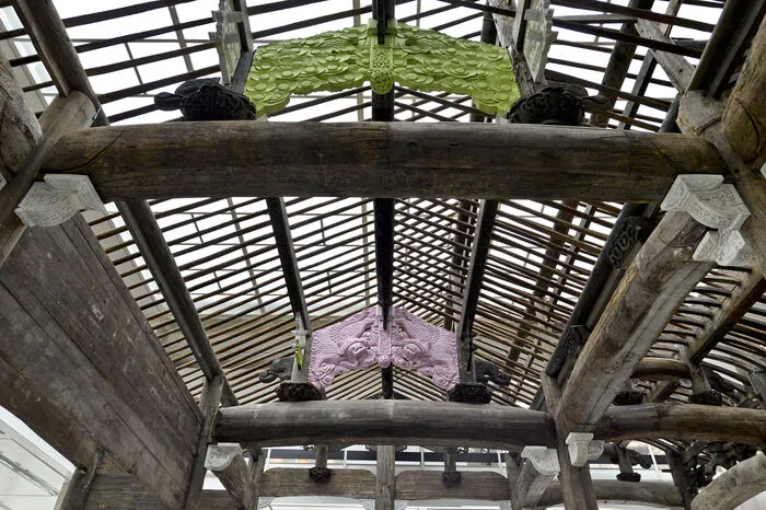 Das jahrhundertealte Gebäude, das ursprünglich der Ahnentempel der Teehändler-Familie Wang in der Ming-Zeit war, hat ...