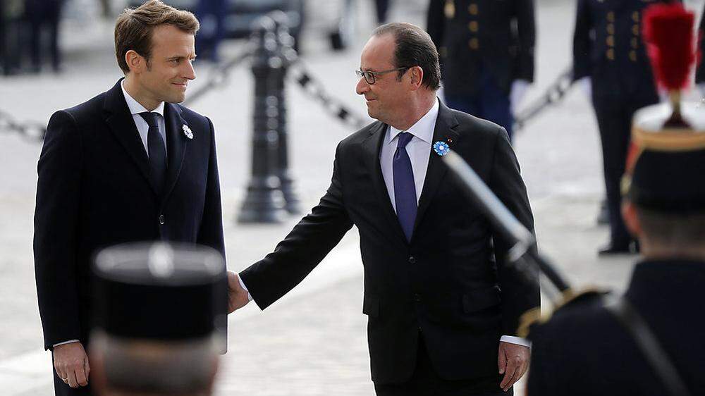 Der neue und der scheidende Präsident: Macron und Hollande 