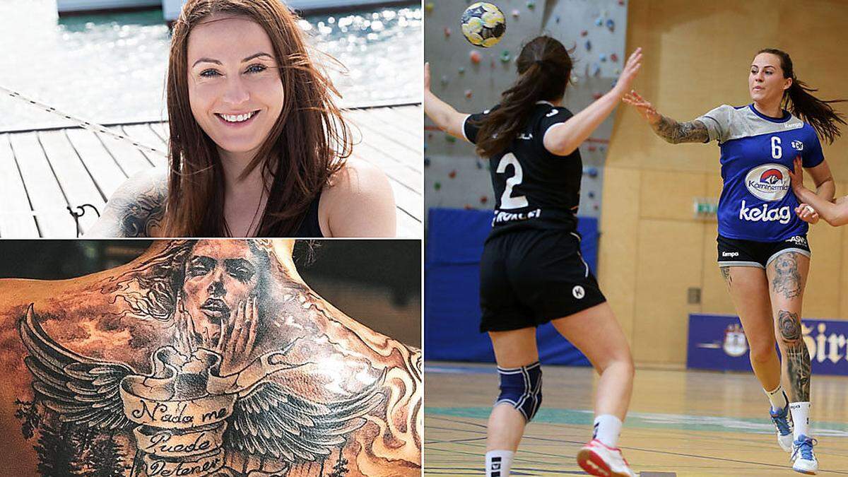 Auf dem Handballfeld kennt man Kavalar als Kämpferin, ihre Freizeit verbringt die Bodensdorferin am liebsten an der Sonne und am Meer. Unschwer zu erkennen: Tattoos sind ihre große  Leidenschaft.