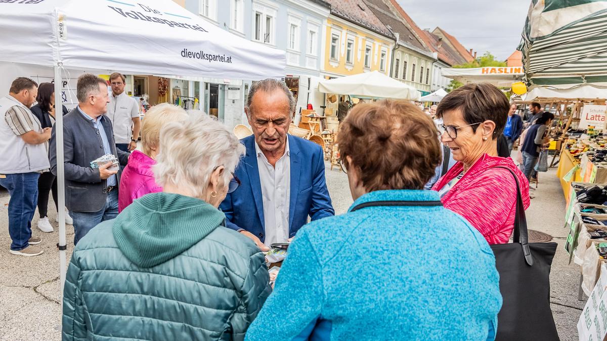 Gabriel Obernosterer auf Wahlkampftour in Völkermarkt