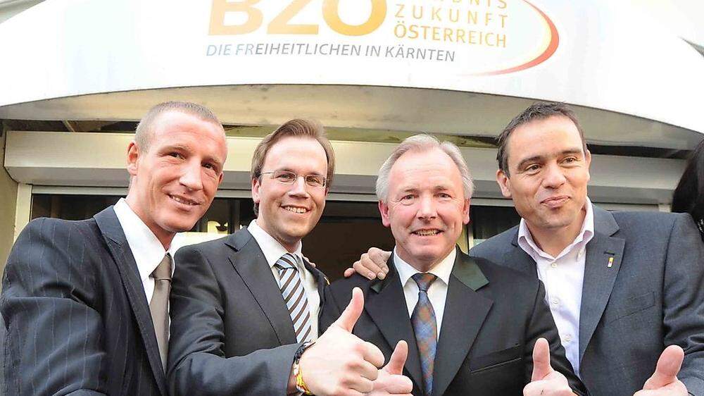 Stefan Petzner, Harald Dobernig, Gerhard Dörfler und Uwe Scheuch
