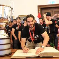 Mit den 99ers holte Lukas Haudum seinen zweiten Meistertitel