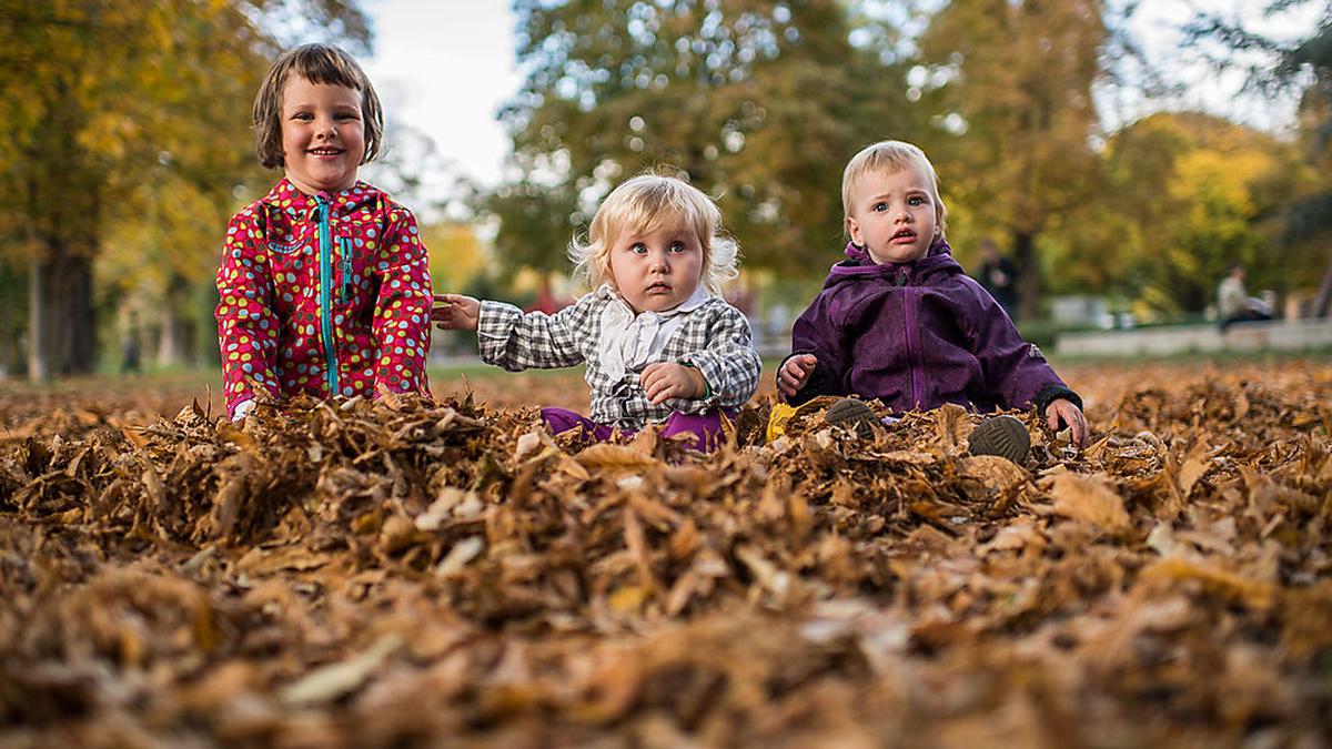 Warm eingepackt, gefällt auch dieser Herbsttag