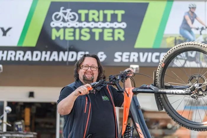 Klaus Messner, Trittmeister, Bierbaum, Premstätten, Fahrrad, Fahrradhandel, Händler, Rad, aufgenommen am 01.04.2021, Fahrrad, Radhändler, Fahrradhändler, Rad-Boom,