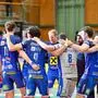 HARTBERG,AUSTRIA,05.FEB.24 - VOLLEYBALL - AVL, Austrian Volley League, TSV Hartberg vs UVC Graz. Image shows the rejoicing of Hartberg.
Photo: GEPA pictures/ Avni Retkoceri